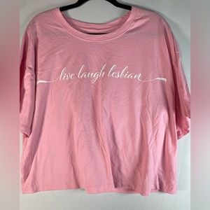 Love Laugh Lesbian Crop Top